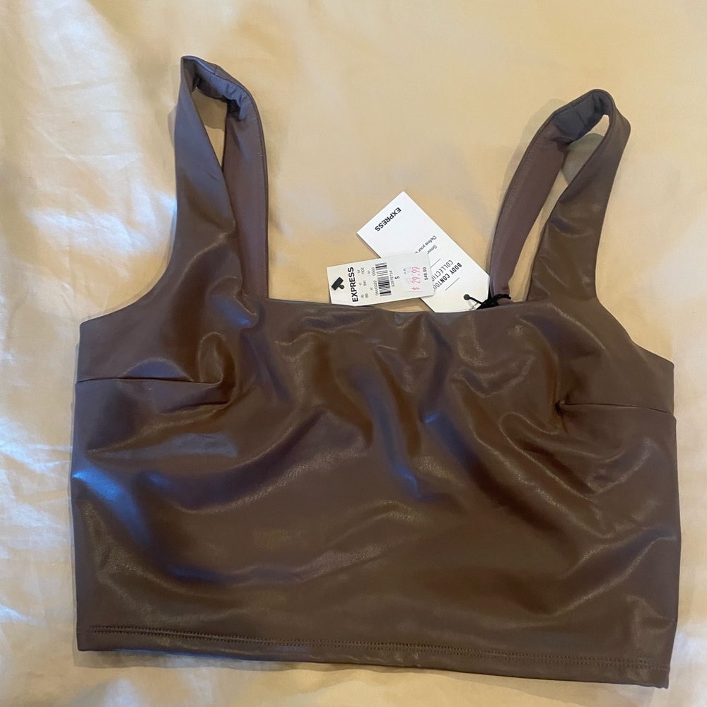 NWT express pleather top